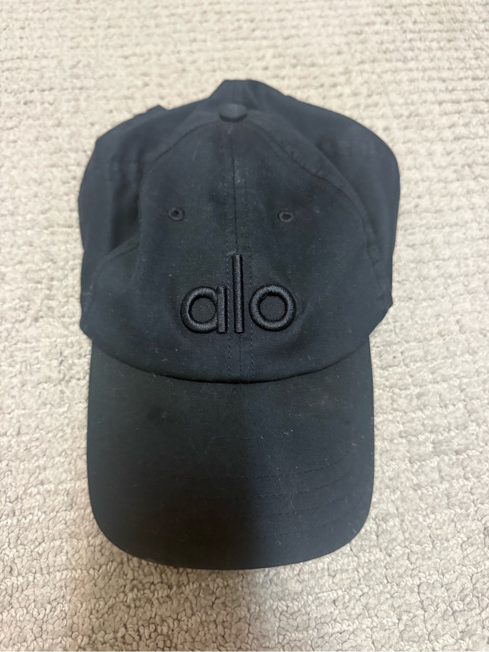 ALO Yoga Black Logo Baseball Cap